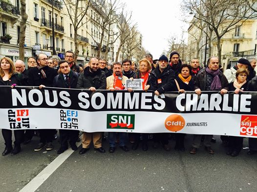 Je suis Charlie : les syndicats de journalistes dans la marche citoyenne